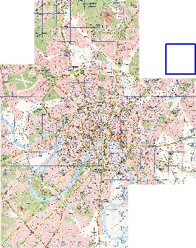 Transport carte de Moscou en anglais