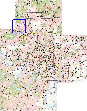 Transport carte de Moscou en anglais