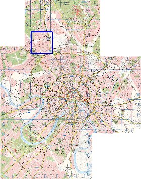 Transporte mapa de Moscovo em ingles