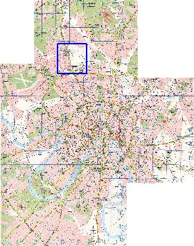 Transporte mapa de Moscovo em ingles