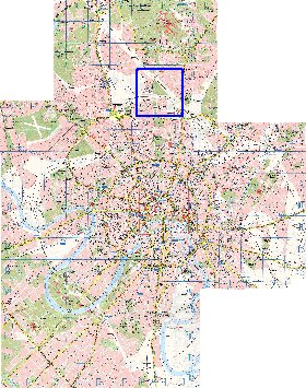 Transport carte de Moscou en anglais