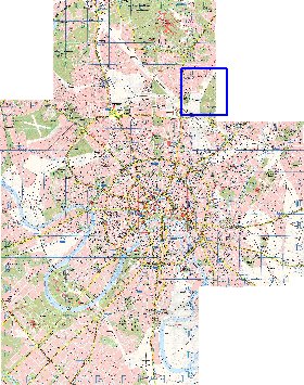 Transport carte de Moscou en anglais