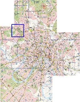 Transport carte de Moscou en anglais