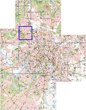 Transport carte de Moscou en anglais