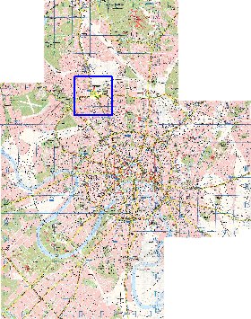 Transport carte de Moscou en anglais