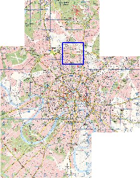 Transporte mapa de Moscovo em ingles