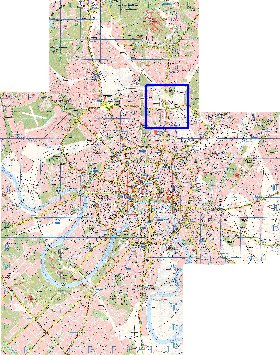 Transport carte de Moscou en anglais