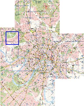 Transporte mapa de Moscovo em ingles