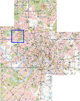 Transporte mapa de Moscovo em ingles