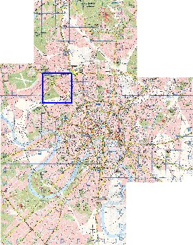 Transporte mapa de Moscovo em ingles