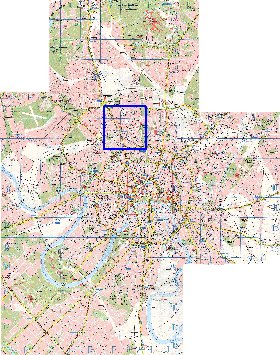 Transporte mapa de Moscovo em ingles