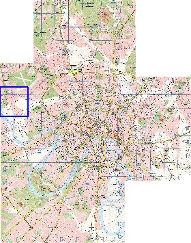 Transporte mapa de Moscovo em ingles