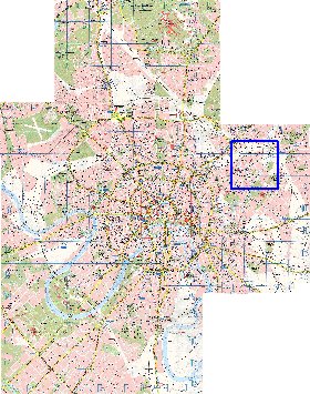 Transporte mapa de Moscovo em ingles