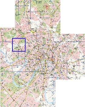 Transporte mapa de Moscovo em ingles