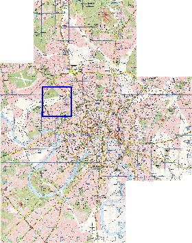 Transporte mapa de Moscovo em ingles