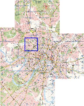 Transporte mapa de Moscovo em ingles