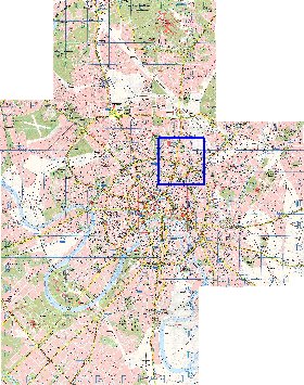 Transporte mapa de Moscovo em ingles