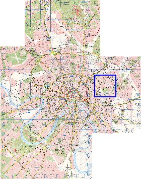 Transporte mapa de Moscovo em ingles