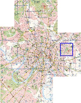 Transporte mapa de Moscovo em ingles