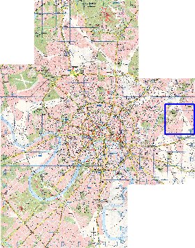 Transporte mapa de Moscovo em ingles