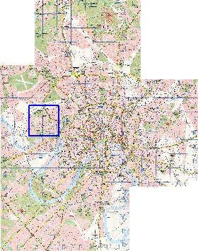 Transporte mapa de Moscovo em ingles