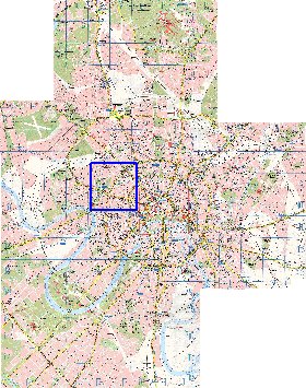 Transporte mapa de Moscovo em ingles