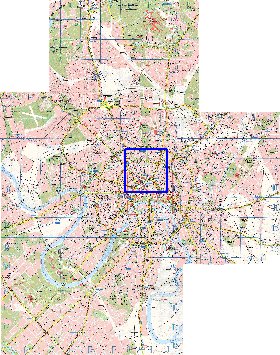 Transporte mapa de Moscovo em ingles