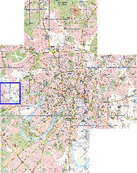 Transporte mapa de Moscovo em ingles