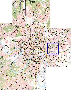 Transporte mapa de Moscovo em ingles