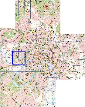 Transporte mapa de Moscovo em ingles