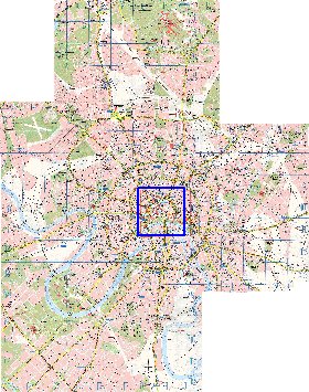 Transporte mapa de Moscovo em ingles