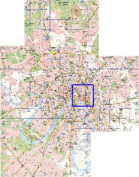 Transporte mapa de Moscovo em ingles