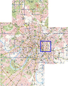 Transporte mapa de Moscovo em ingles