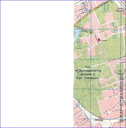 Transporte mapa de Moscovo em ingles