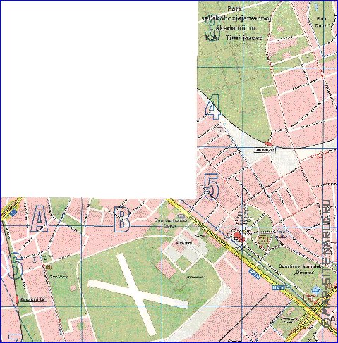 Transporte mapa de Moscovo em ingles