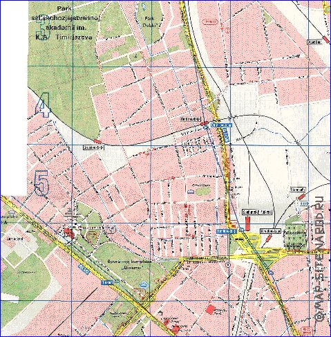 Transporte mapa de Moscovo em ingles