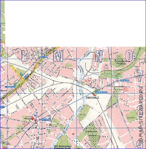 Transporte mapa de Moscovo em ingles