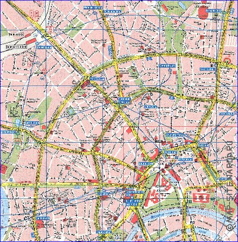 Transporte mapa de Moscovo em ingles