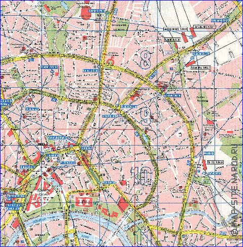 Transport carte de Moscou en anglais