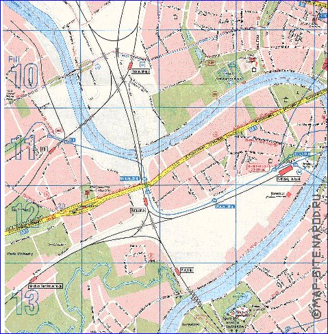 Transporte mapa de Moscovo em ingles