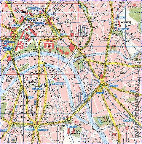 Transporte mapa de Moscovo em ingles