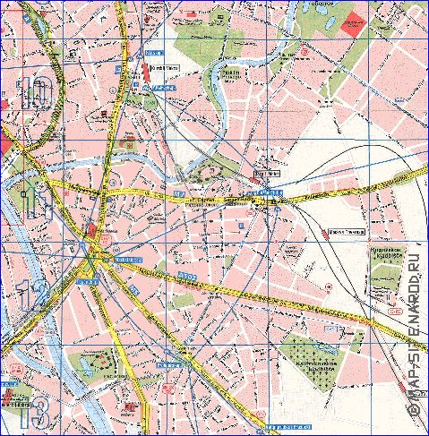 Transporte mapa de Moscovo em ingles