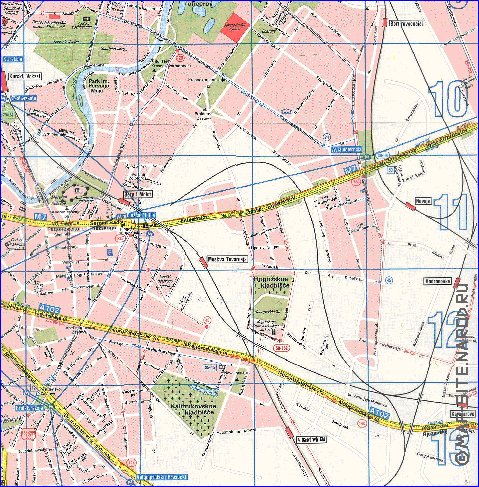 Transporte mapa de Moscovo em ingles