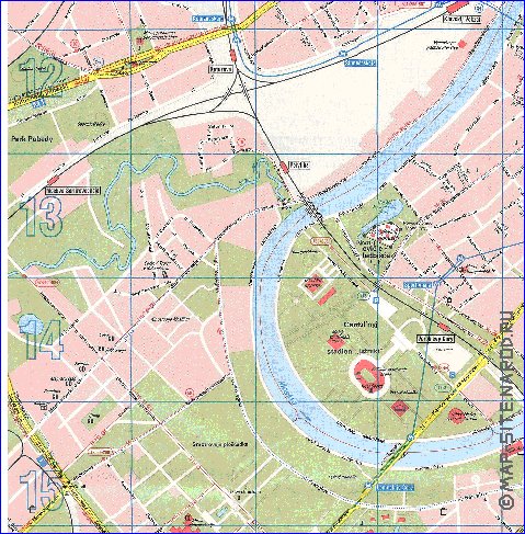 Transporte mapa de Moscovo em ingles