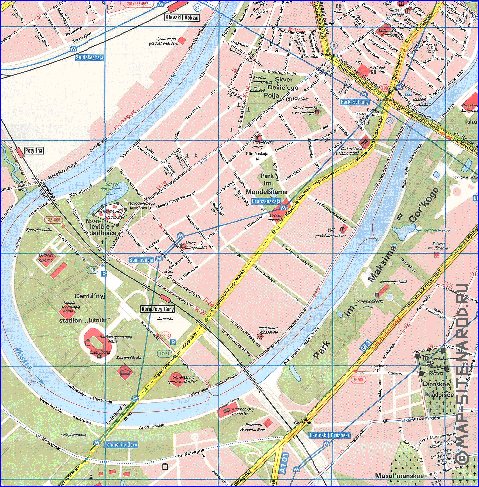 Transporte mapa de Moscovo em ingles