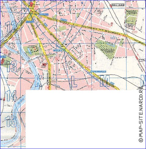 Transporte mapa de Moscovo em ingles