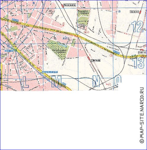 Transporte mapa de Moscovo em ingles