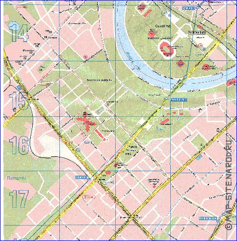 Transporte mapa de Moscovo em ingles