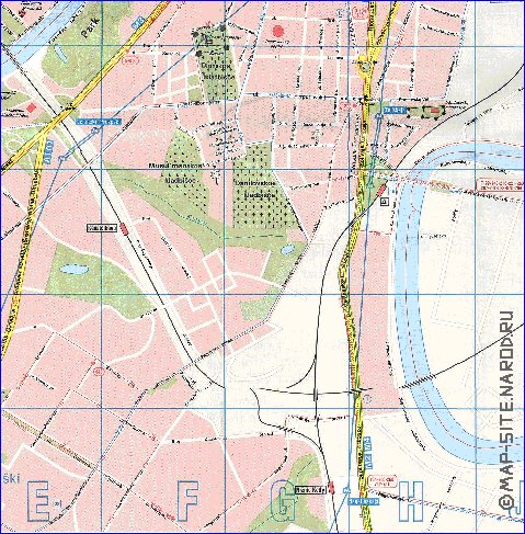 Transporte mapa de Moscovo em ingles