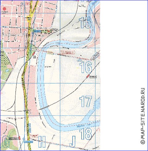 Transporte mapa de Moscovo em ingles